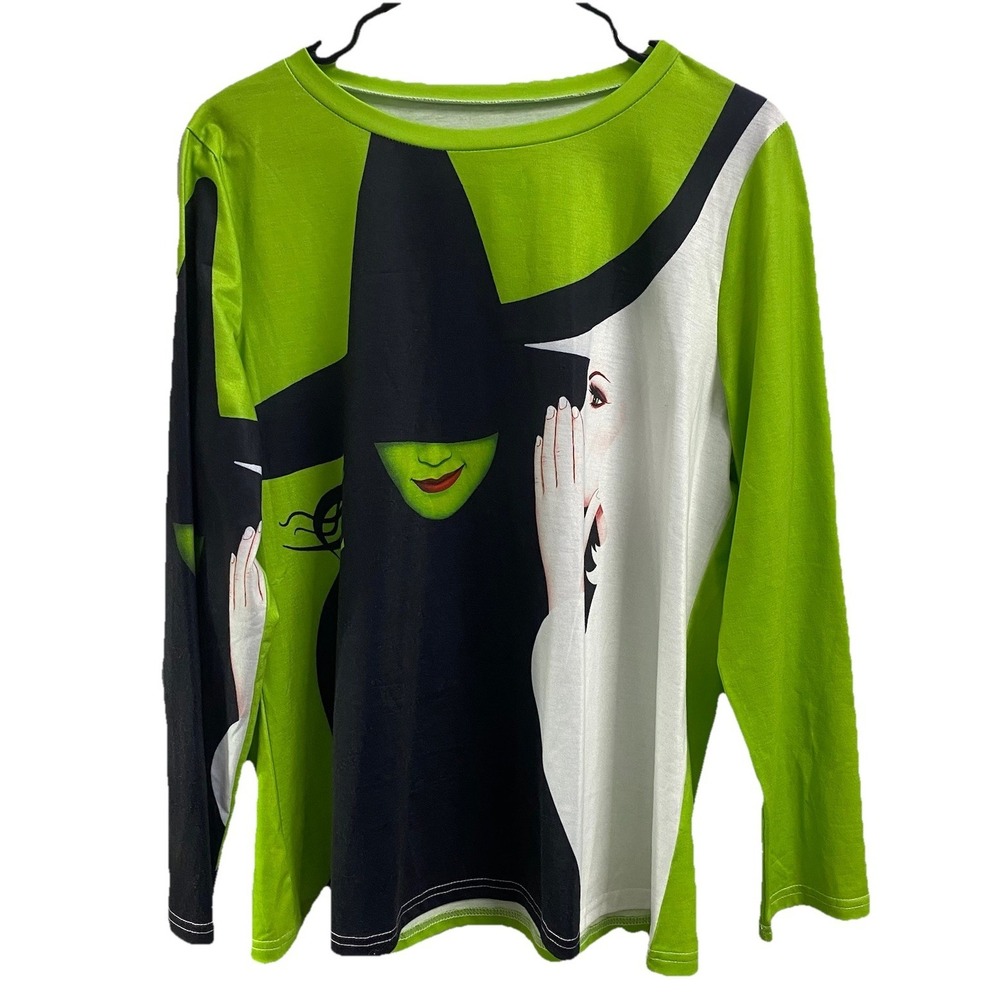 Unbranded Womens Wicked Glinda/Elphaba Long Sleeve‎ Lightweight Tunic Top Sz.XL